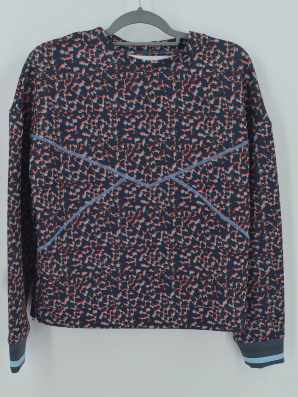 Addison Bay Polished Double Knit Everyday Pullover Sweatshirt Side Zip Print Sma